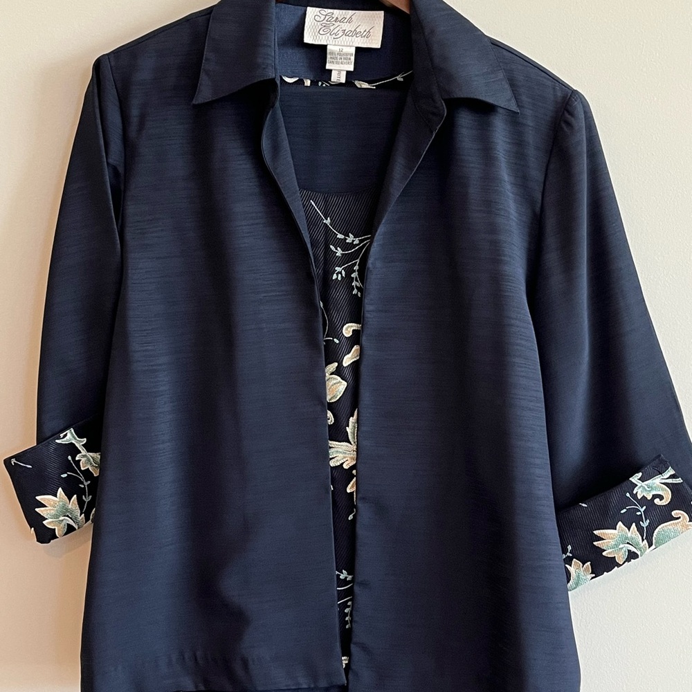 Sara Elizabeth Women’s 3 Pc Navy Skirt Suit Size 12